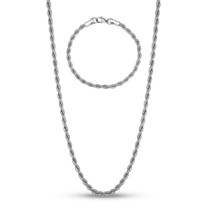 4mm Rope Set | Silver - Sets - The Steel Shop