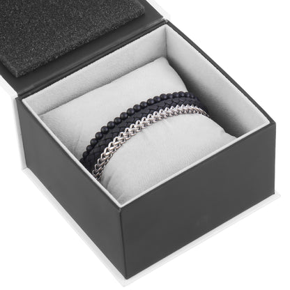 The Dark Knight Stack | 4MM - Bracelet Stacks - The Steel Shop