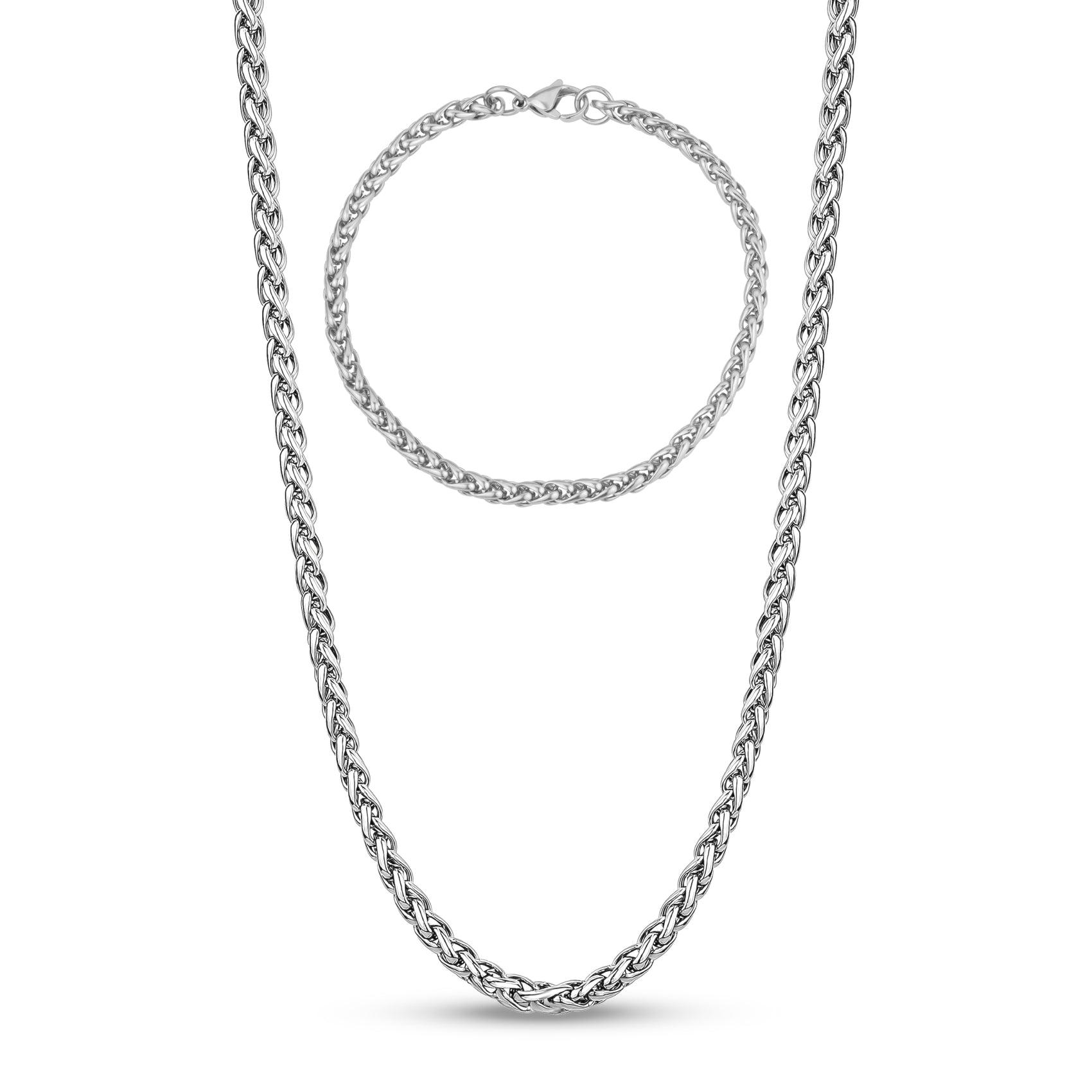 4mm Wheat Set | Silver