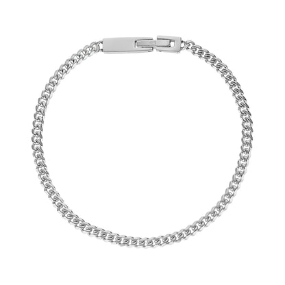 3.5mm Engravable Cuban Link Bracelet - Unisex Steel Bracelet - The Steel Shop