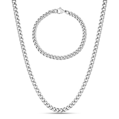 5mm Cuban Set | Silver - Sets - The Steel Shop