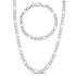 7mm Figaro Set | Silver - Sets - The Steel Shop