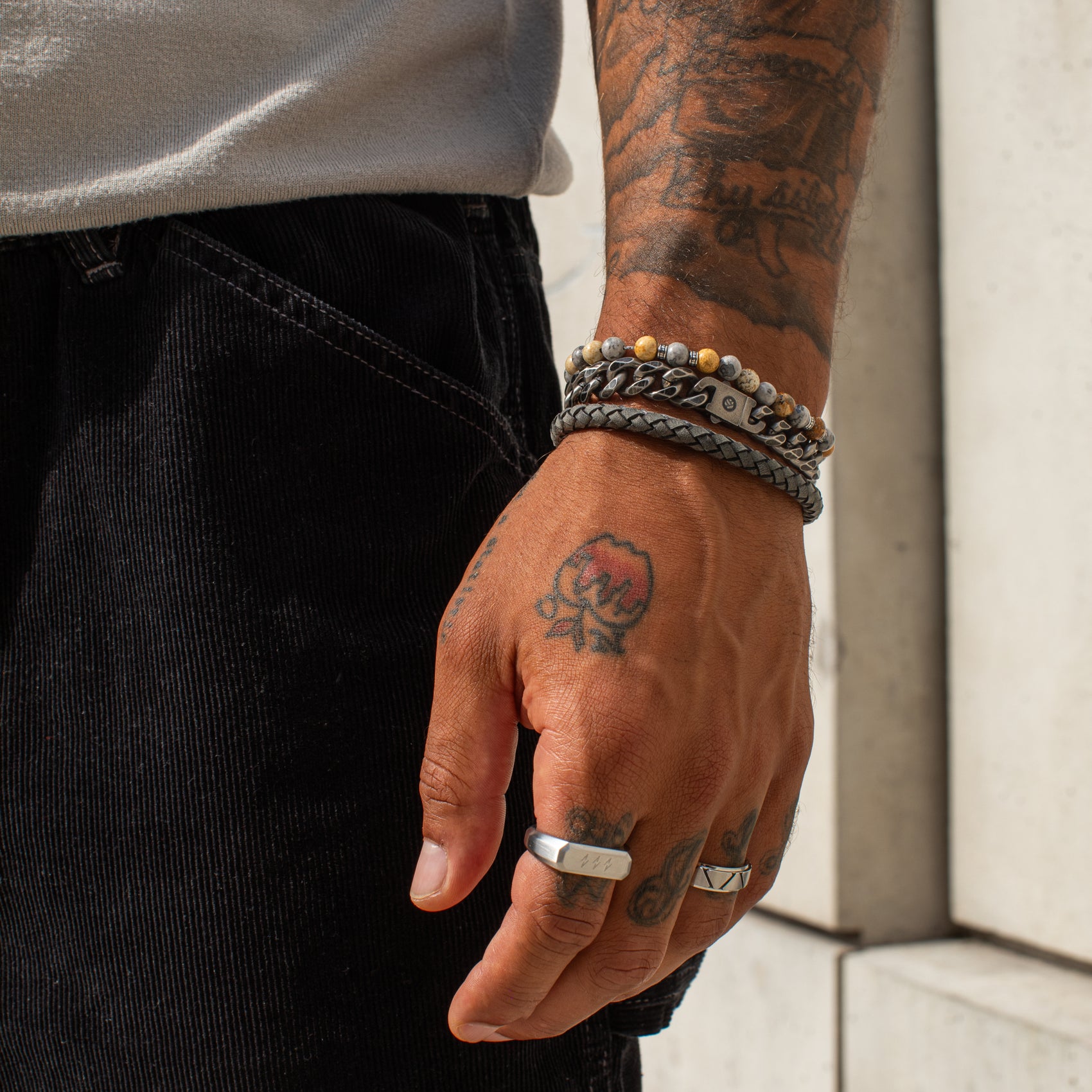 Brushed Cuban Link Bracelet | 10MM - Mens Steel Bracelets - The Steel Shop