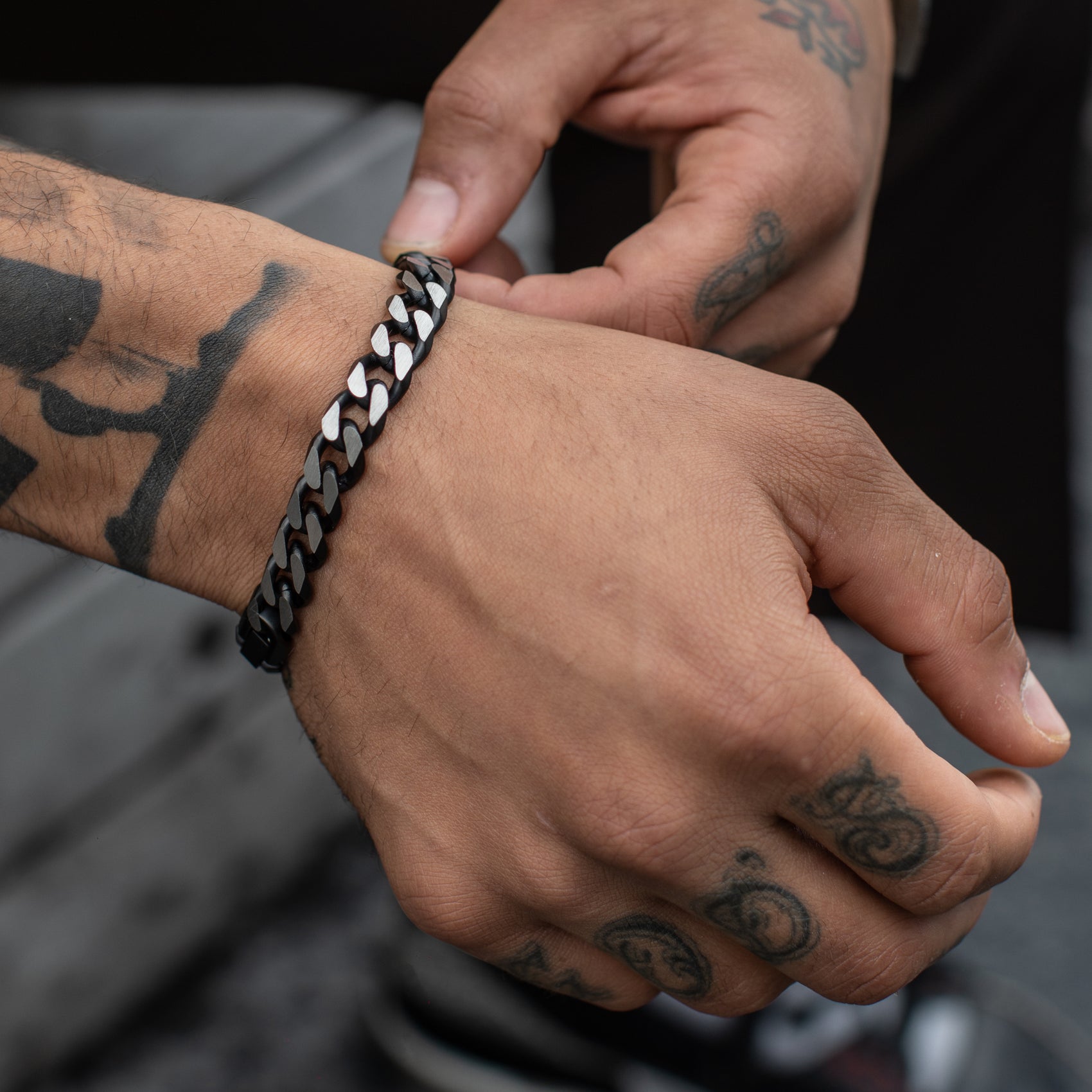 11mm Two Tone Cuban Link Bracelet - Mens Steel Bracelets - The Steel Shop