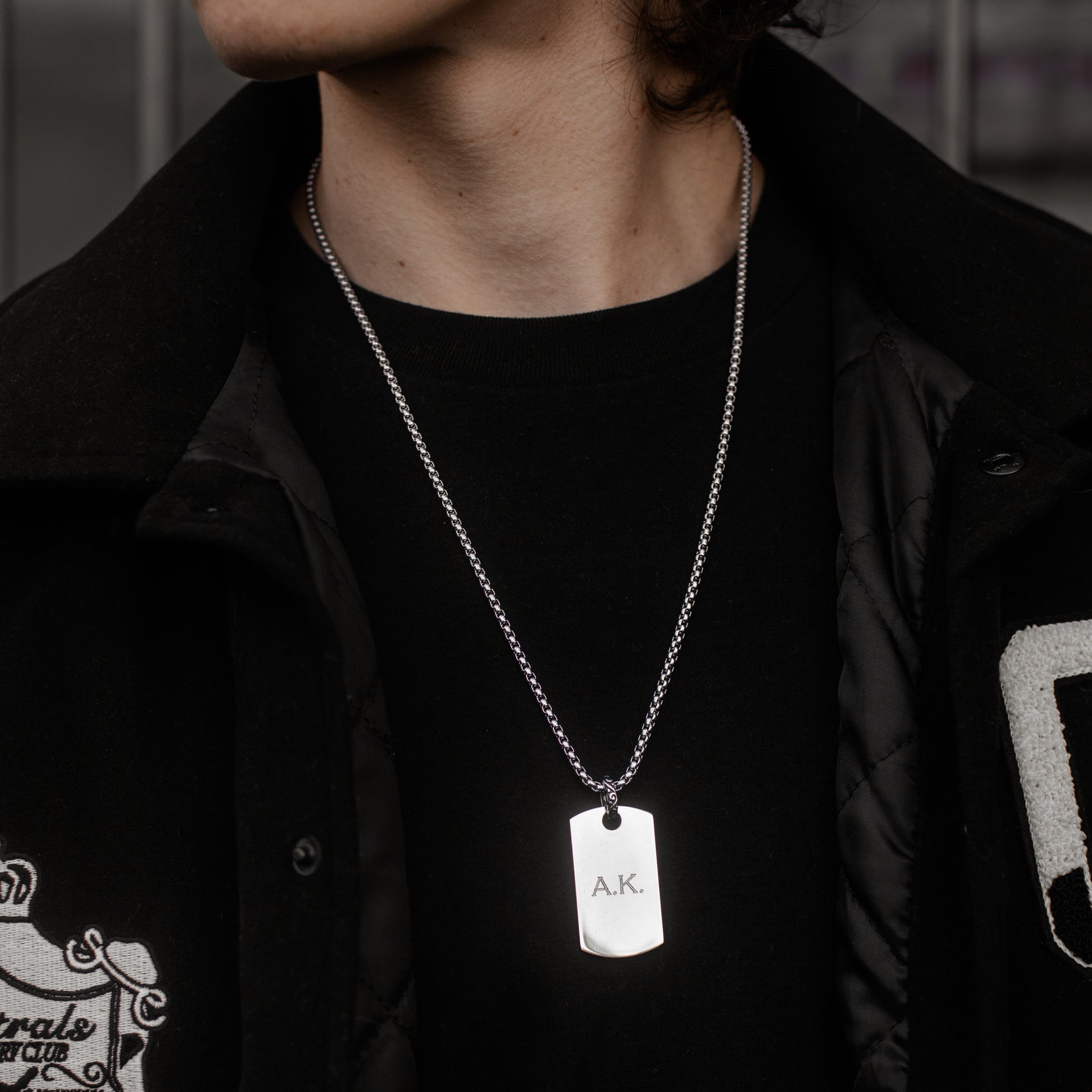Detailed Dog Tag - Men Pendant - The Steel Shop