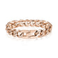 14mm Stone-Set Chunky Cuban Link Bracelet - Mens Steel Bracelets - The Steel Shop