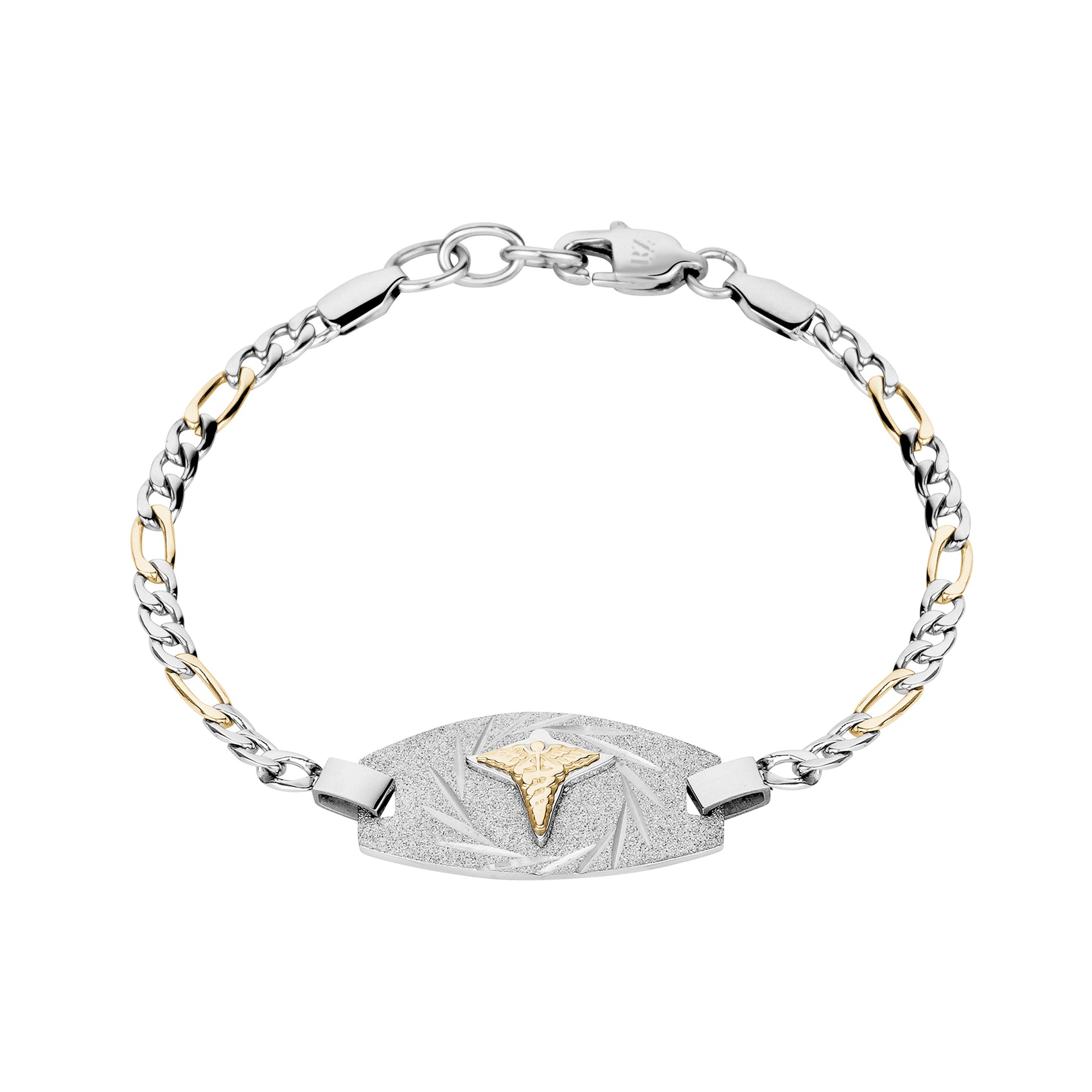 Medical ID Figaro Link Bracelet - Medical Bracelets - The Steel Shop