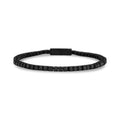 Black Stone Tennis Bracelet | 3mm - Mens Steel Bracelets - The Steel Shop