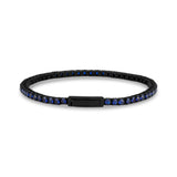 Blue Stone Tennis Bracelet | 3mm - Mens Steel Bracelets - The Steel Shop