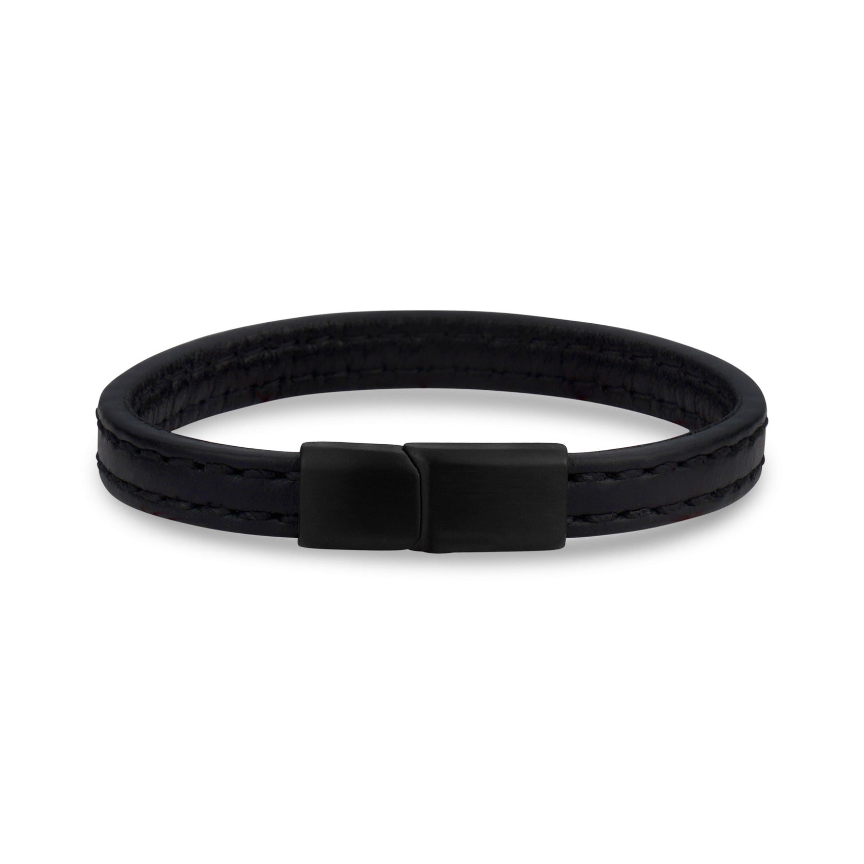 Vintage Leather Bracelet | 8MM - Mens Steel Leather Bracelets - The Steel Shop