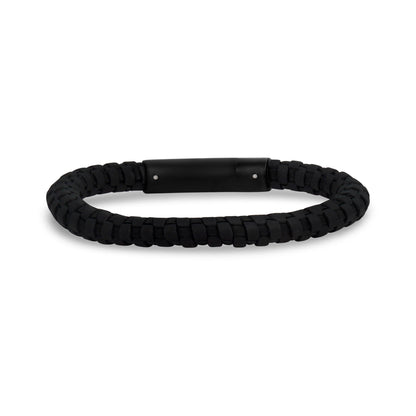 Pixelated Leather Bracelet | 6MM - Mens Steel Leather Bracelets - The Steel Shop