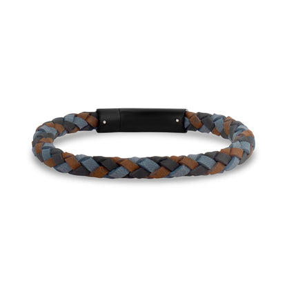 Midnight Sky Leather Bracelet | 6MM - Mens Steel Leather Bracelets - The Steel Shop