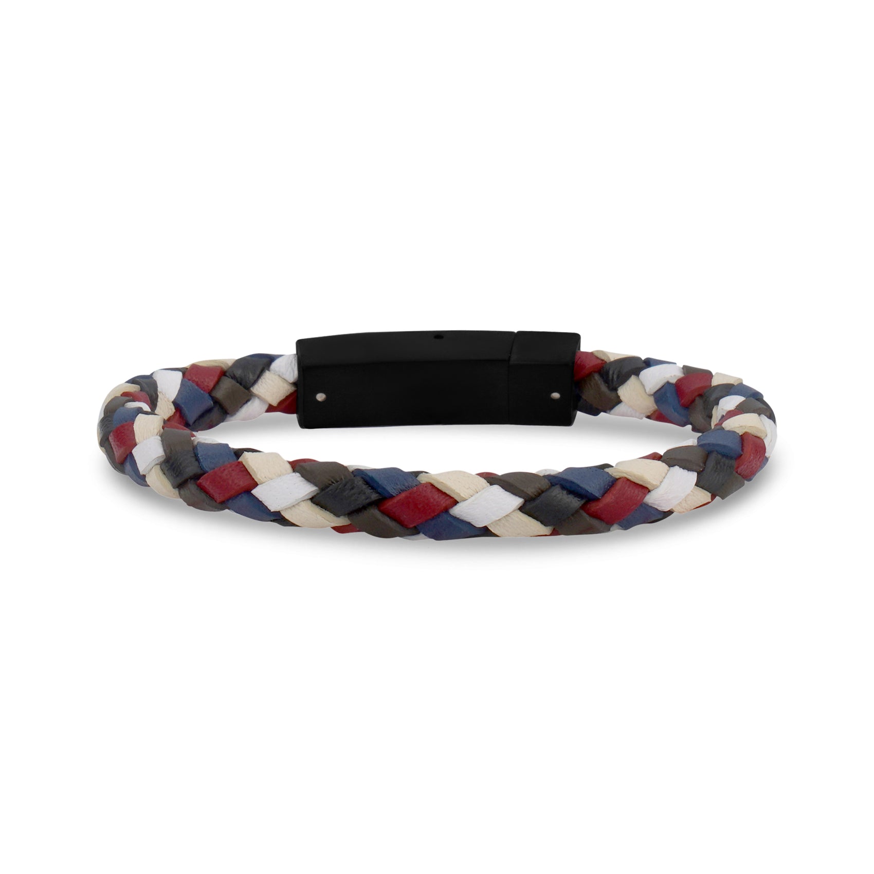Kaleidoscopic Leather Bracelet | 6MM - Mens Steel Leather Bracelets - The Steel Shop
