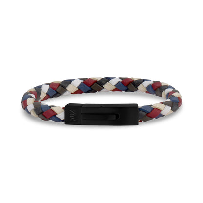 Kaleidoscopic Leather Bracelet | 6MM - Mens Steel Leather Bracelets - The Steel Shop