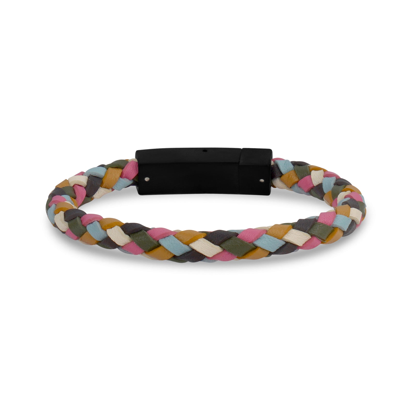 Multicolored Boho Leather Bracelet | 6MM - Mens Steel Leather Bracelets - The Steel Shop