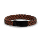 Tan Leather Bracelet | 12MM - Mens Steel Leather Bracelets - The Steel Shop