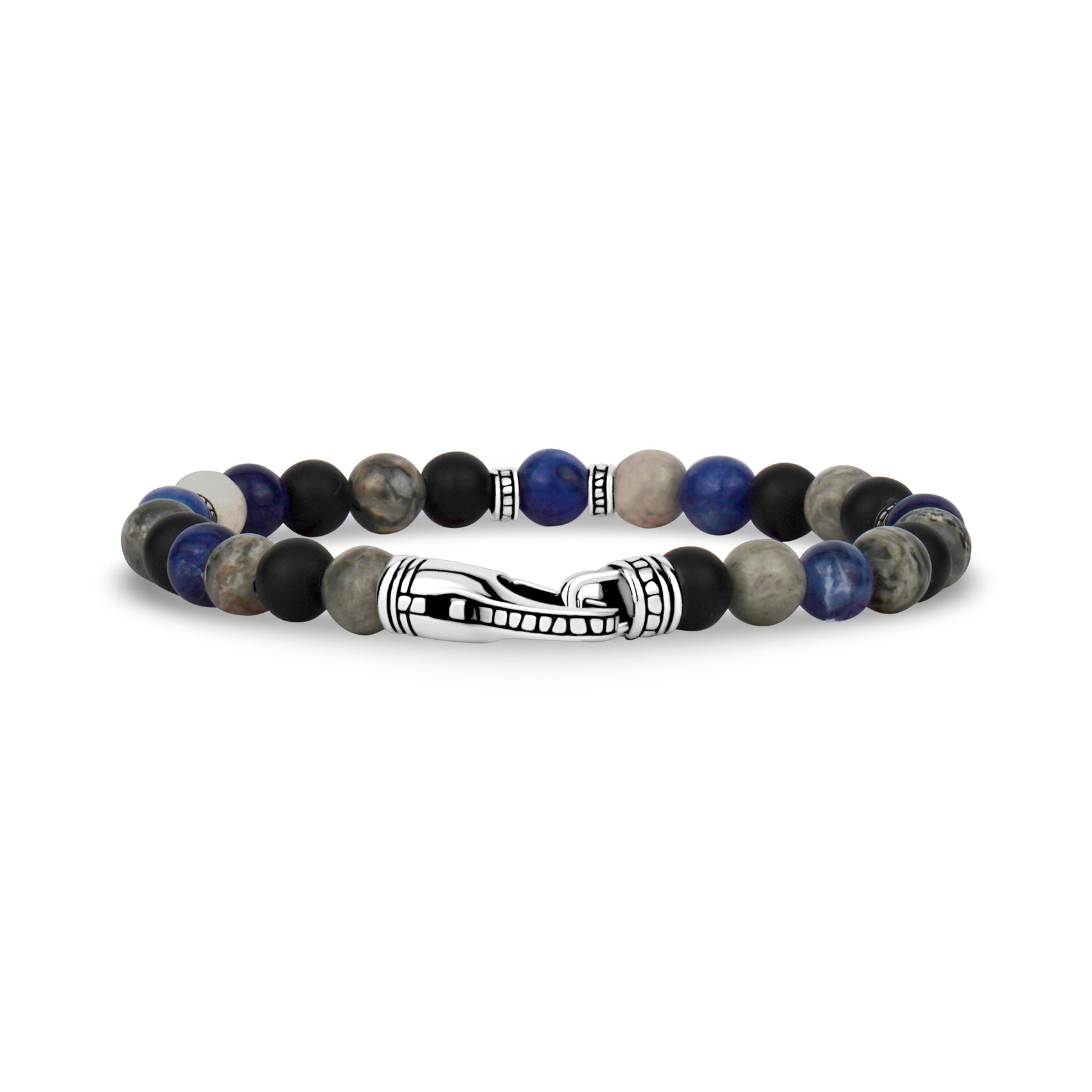 Mixed Bead Bracelet | 6MM - Mens Steel Bead Bracelets - The Steel Shop