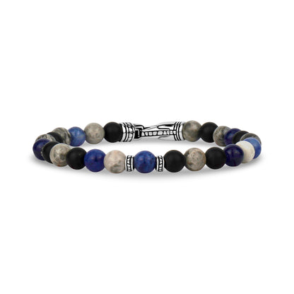 Mixed Bead Bracelet | 6MM - Mens Steel Bead Bracelets - The Steel Shop