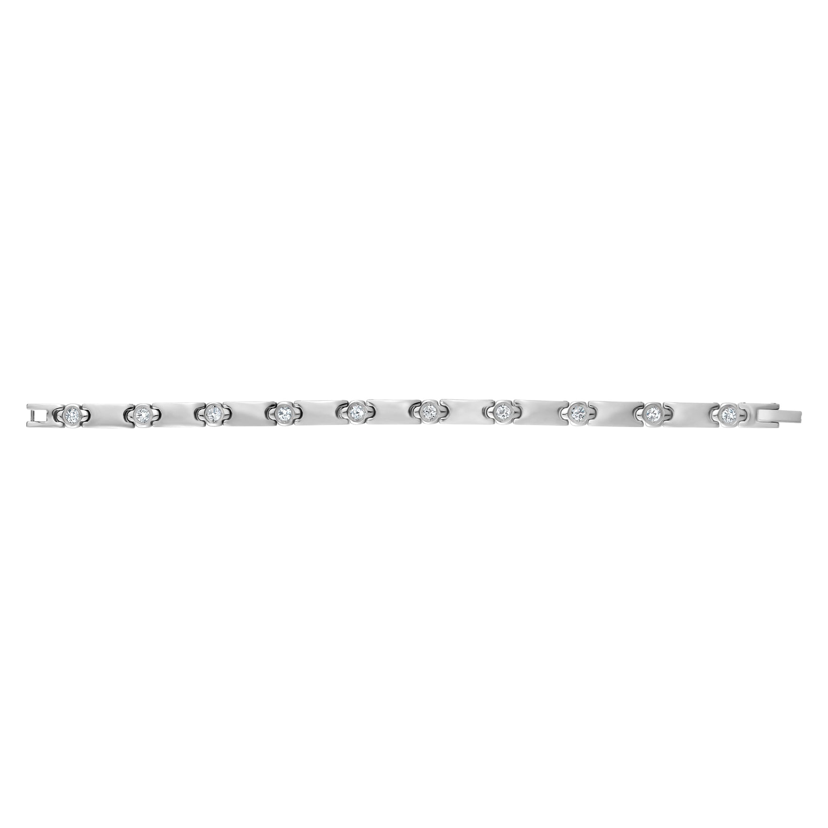 Stone-Set Link Bracelet - Women Bracelet - The Steel Shop
