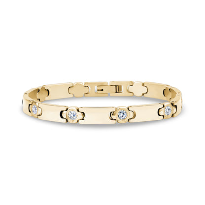 Stone-Set Link Bracelet - Women Bracelet - The Steel Shop