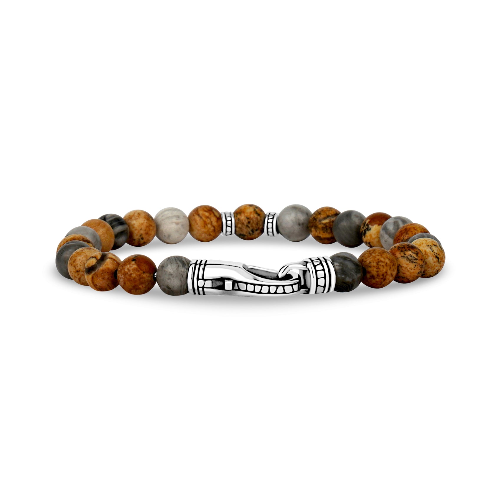 Mixed Bead Bracelet | 6MM - Mens Steel Bead Bracelets - The Steel Shop