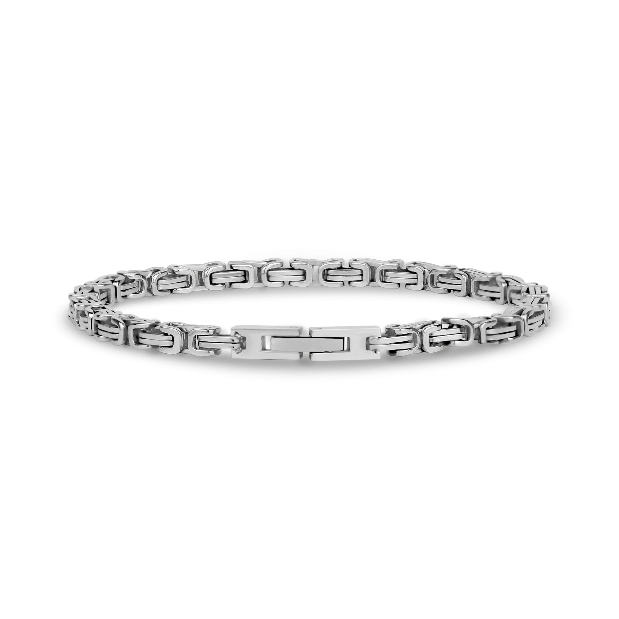 Byzantine King's Chain Bracelet in 4mm Stainless Steel – The Steel