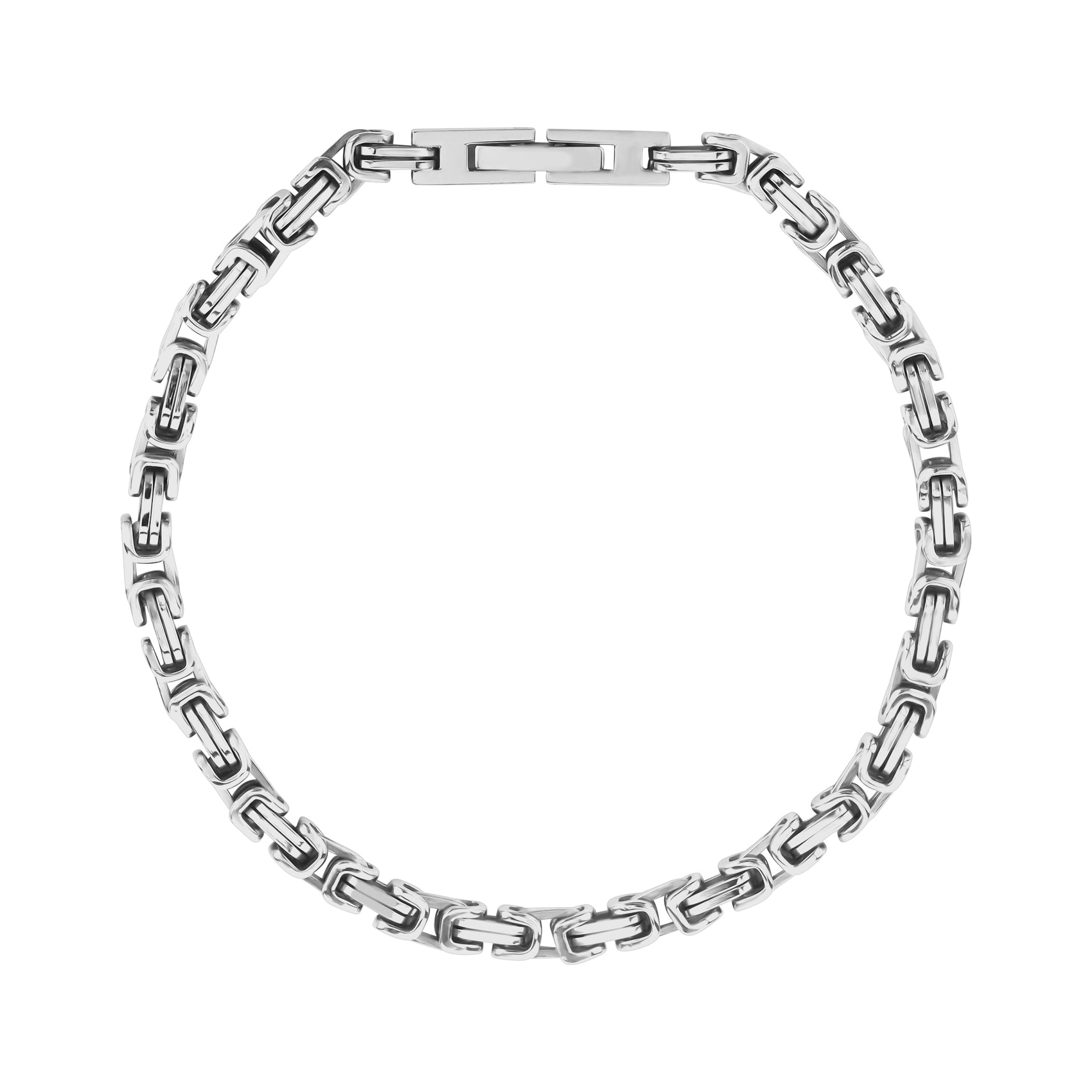 King's Chain Bracelet | 4MM - Mens Steel Bracelets - The Steel Shop