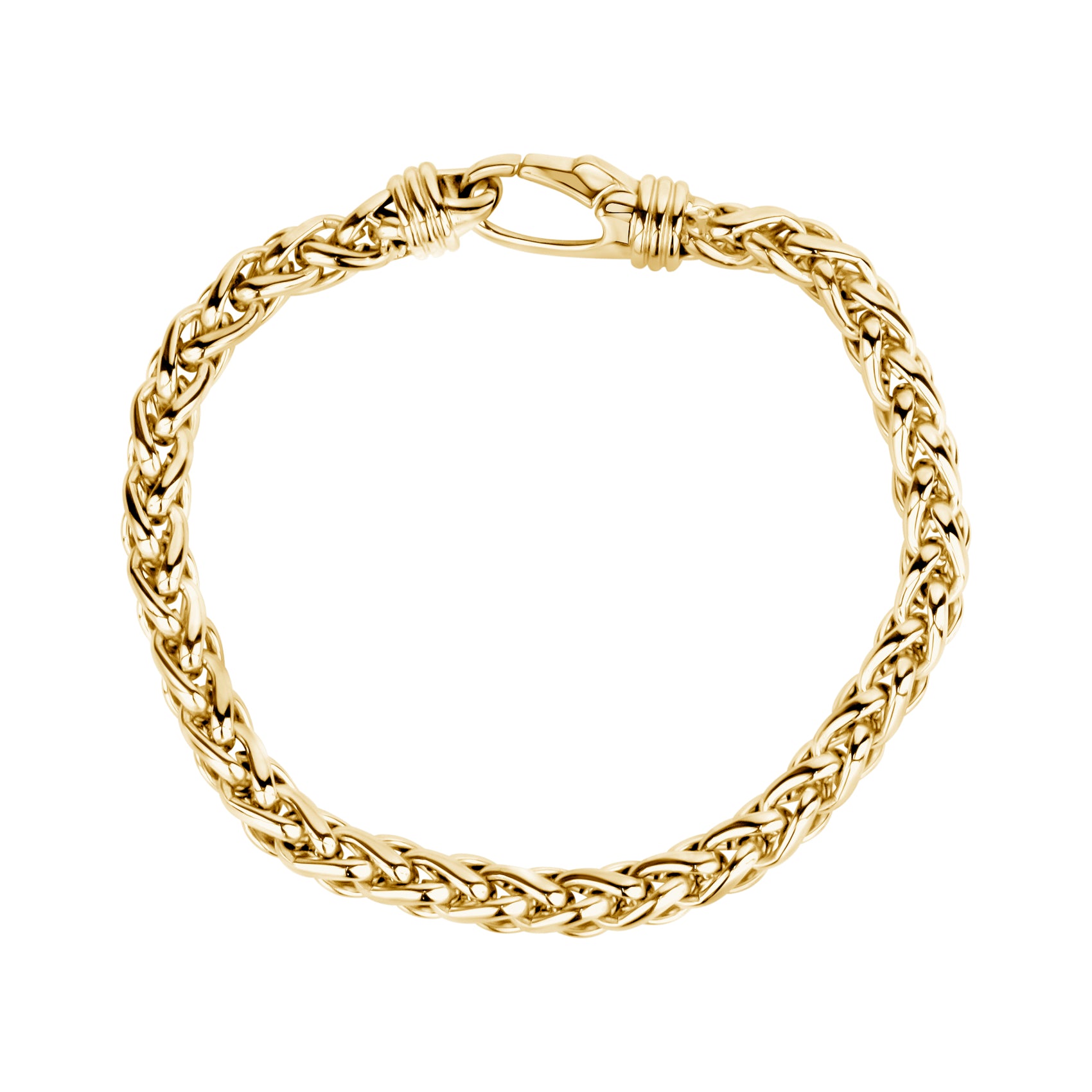 Designer Wheat Chain Bracelet | 6MM - Unisex Steel Bracelet - The Steel Shop