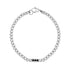 Black Stone Cuban Link Bracelet - Mens Steel Bracelets - The Steel Shop