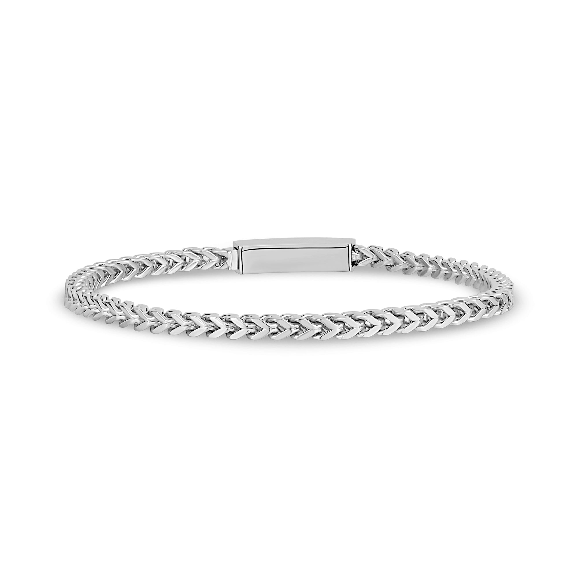 3mm Stainless Steel Thin Franco Link Engravable Bracelet – The