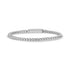 Close-up of 3mm thin Franco link bracelet in polished stainless steel for men  