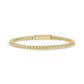 Stackable 3mm thin Franco link bracelet crafted with smooth stainless steel links  
