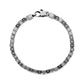 Antiqued Square Link Bracelet - Mens Steel Bead Bracelets - The Steel Shop