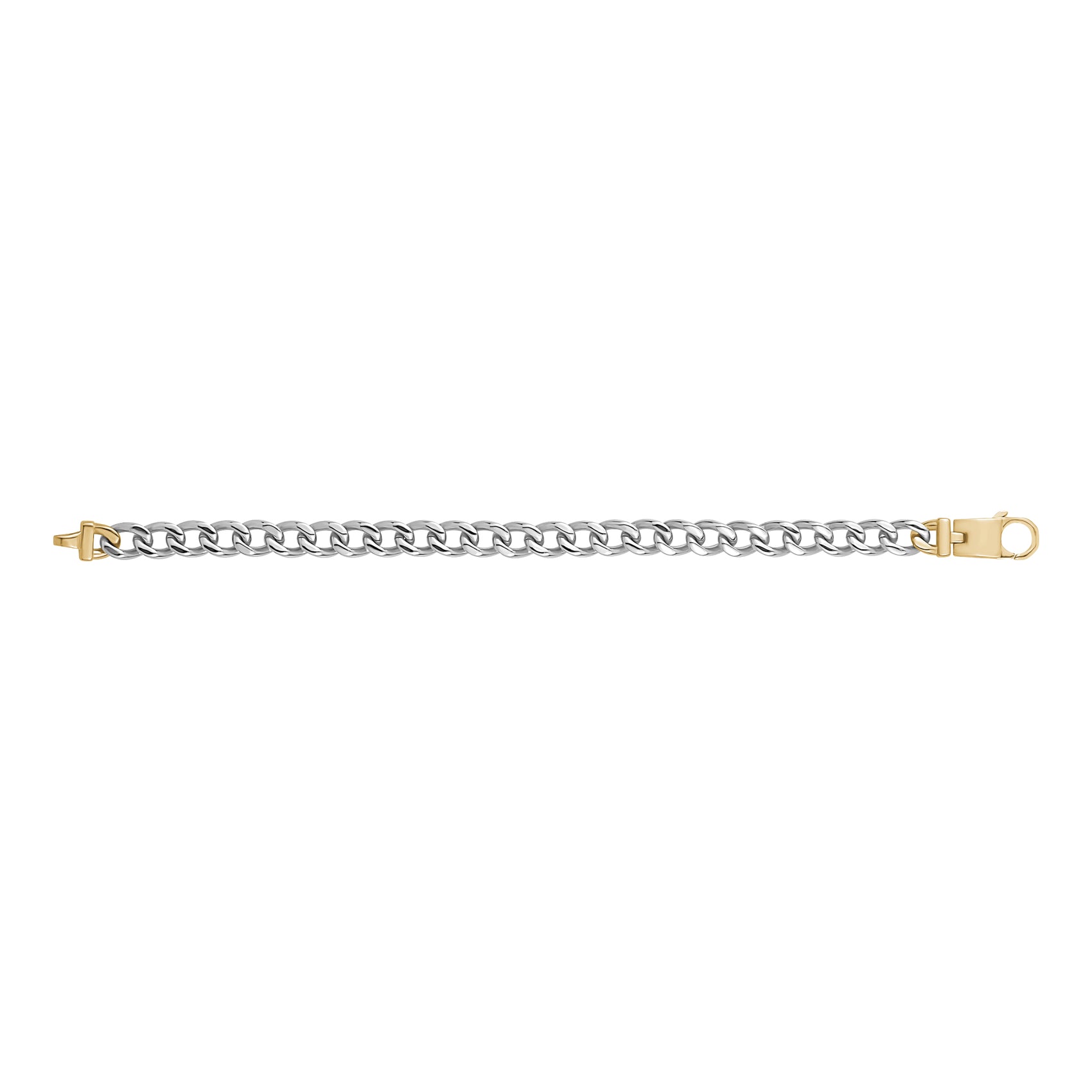 Gold Clasp Cuban Link Bracelet - Mens Steel Bracelets - The Steel Shop