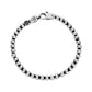 Black-Accented Sphere Link Bracelet - Mens Steel Bead Bracelets - The Steel Shop