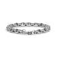 Black Lined Oval Link Bracelet - Mens Steel Bracelets - The Steel Shop