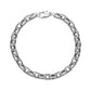 Black Lined Oval Link Bracelet - Mens Steel Bracelets - The Steel Shop