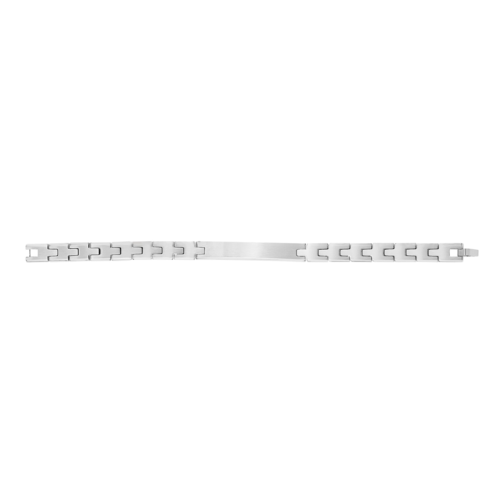 H-Link Matte ID Bracelet - Mens Steel Bracelets - The Steel Shop