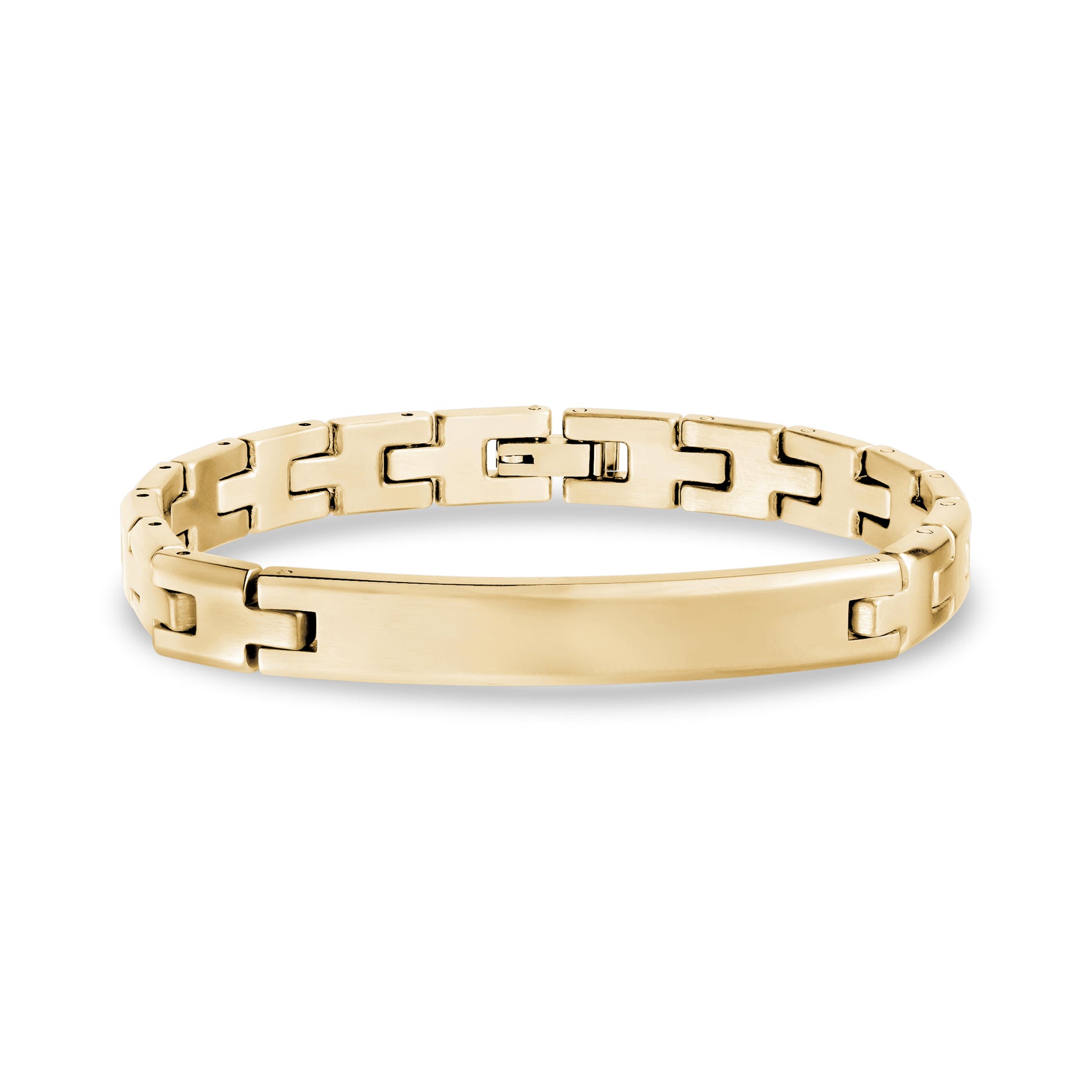 H-Link Matte ID Bracelet - Mens Steel Bracelets - The Steel Shop