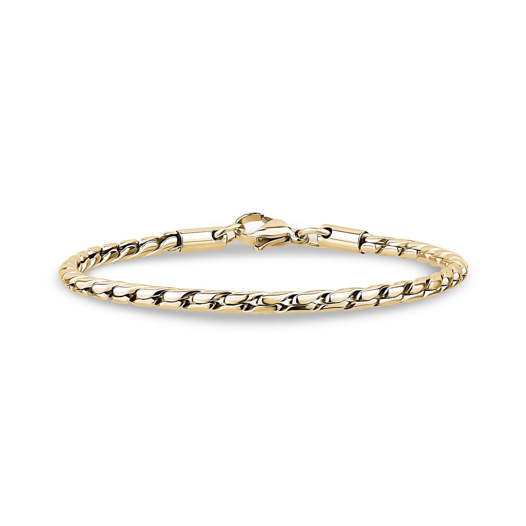 Interlocking Chain Anklet | 3MM - Anklets - The Steel Shop