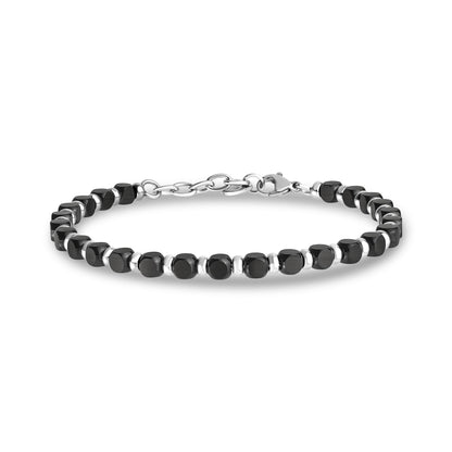 Modern Mosaic Bracelet - Mens Steel Bead Bracelets - The Steel Shop