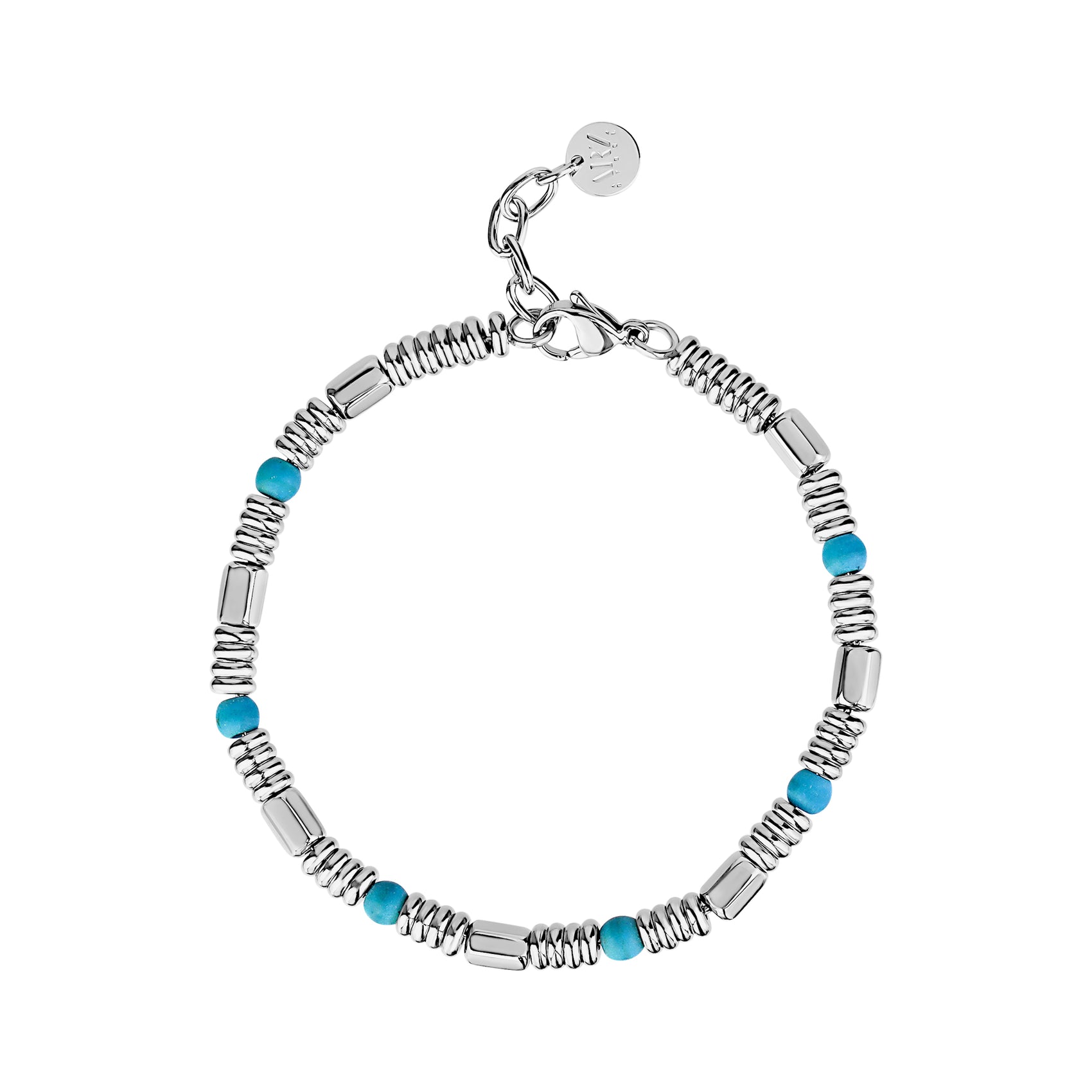 Azure Echo Bracelet - Mens Steel Bead Bracelets - The Steel Shop