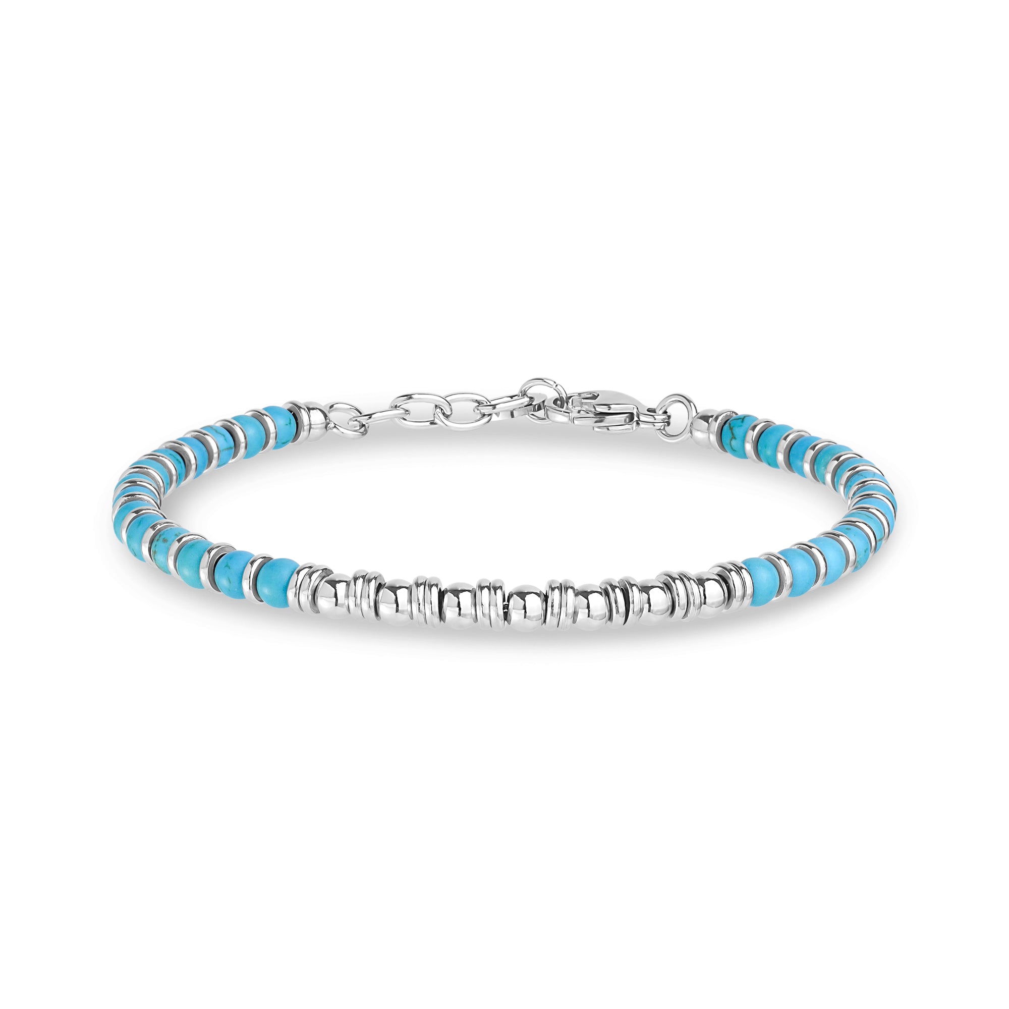 4mm Coastal Breeze Turquoise Bead Bracelet – The Steel Shop