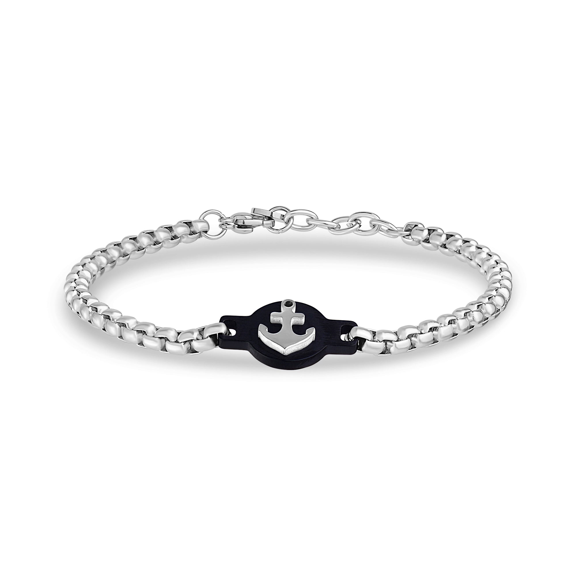 4mm Voyager Stainless Steel Engravable Anchor Bracelet – The Steel