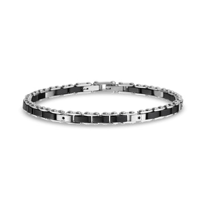 Nightfall Ceramic Bracelet - Mens Steel Bracelets - The Steel Shop