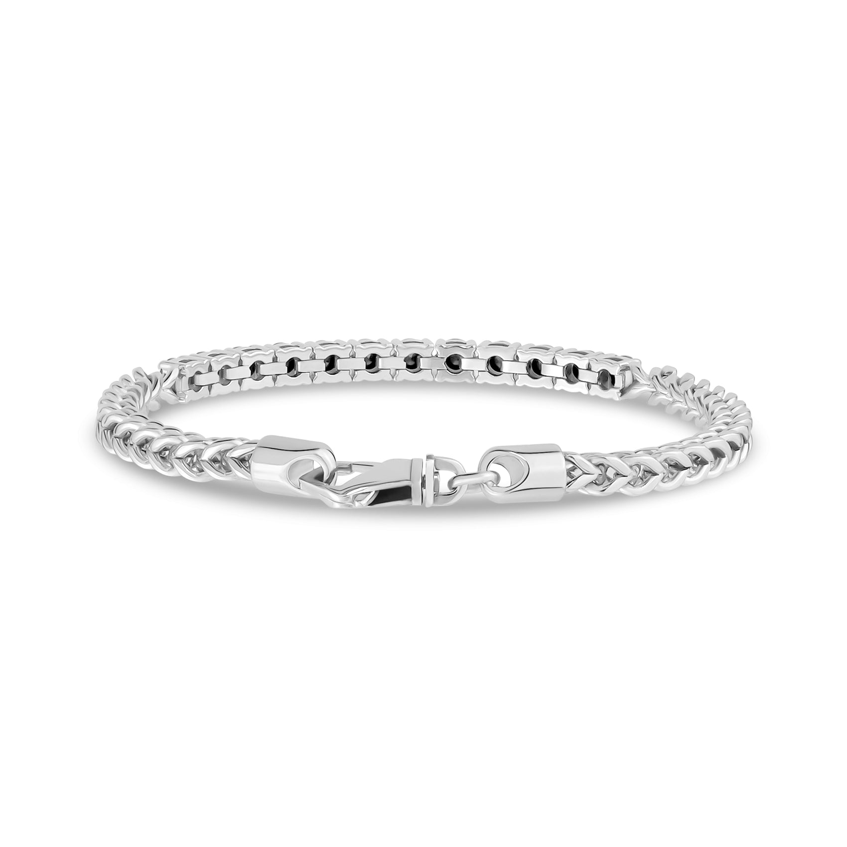 Midnight Franco Tennis Bracelet - Mens Steel Bracelets - The Steel Shop