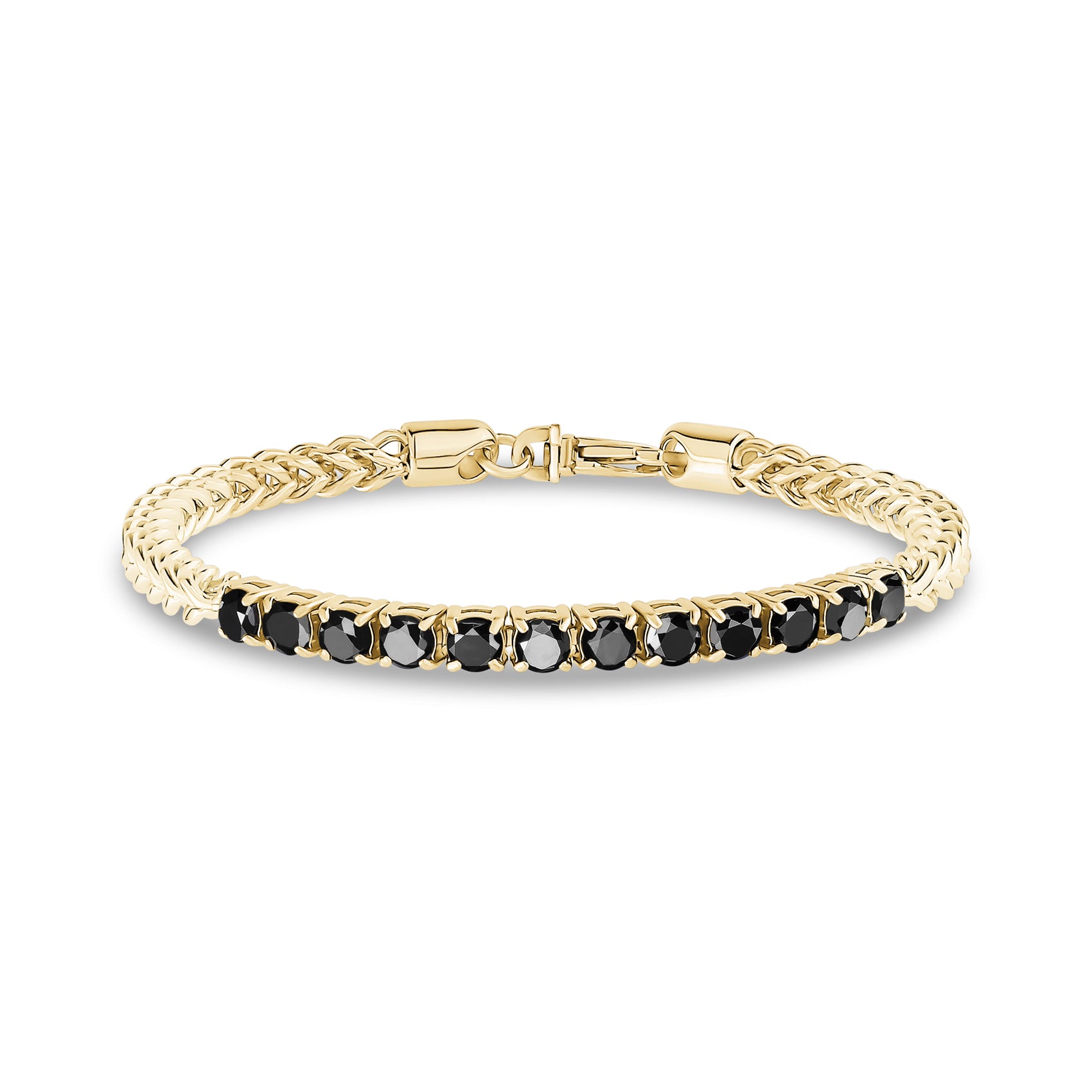 Midnight Franco Tennis Bracelet - Mens Steel Bracelets - The Steel Shop