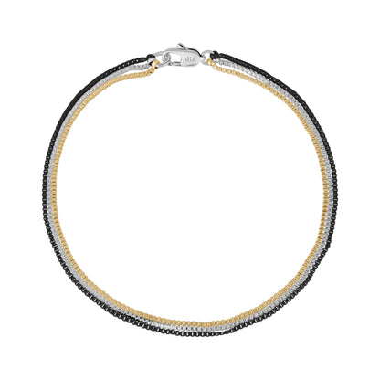 Tri-Tone Minimalist Bracelet - Mens Steel Bracelets - The Steel Shop