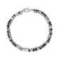 Rope and Beads Bracelet - Mens Steel Bead Bracelets - The Steel Shop