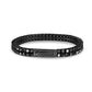 Black Stone Double Row Tennis Bracelet - Mens Steel Bracelets - The Steel Shop